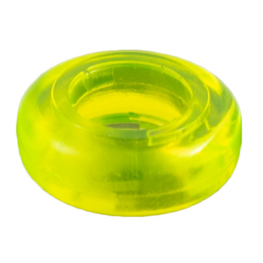 trans-neon green clikits bead ring thick small with hole