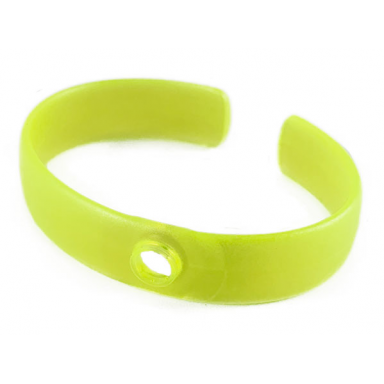trans-neon green clikits bracelet bangle with hole child size
