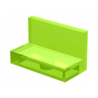 trans-neon green panel 1 x 2 x 1