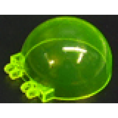 trans-neon green windscreen 6 x 6 x 3 canopy half sphere with dual 2 fingers
