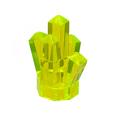 trans-neon green rock 1 x 1 crystal 5 point