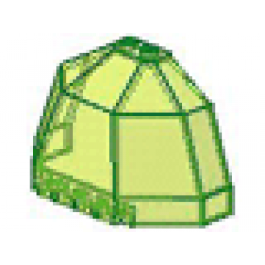 trans-neon green windscreen 8 x 3 1 2 x 4 1 6 canopy half octagonal