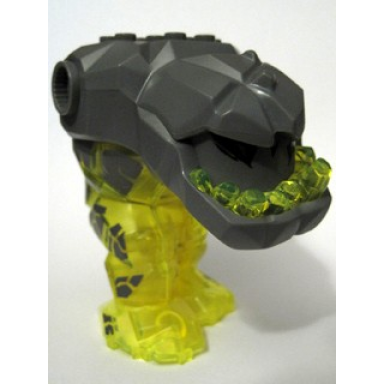 trans-neon green body rock monster large with dark bluish gray top pattern