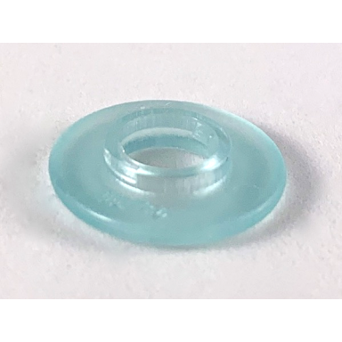 trans-aqua clikits bead ring thin large with hole with low connector