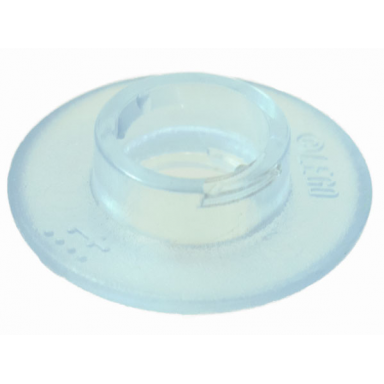 trans-aqua clikits bead ring thin large with hole with high connector