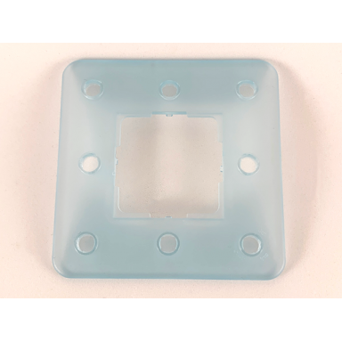trans-aqua clikits frame square with 8 holes