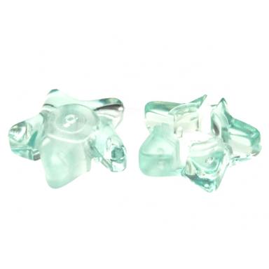 trans-aqua clikits icon star 2 x 2 small with hole