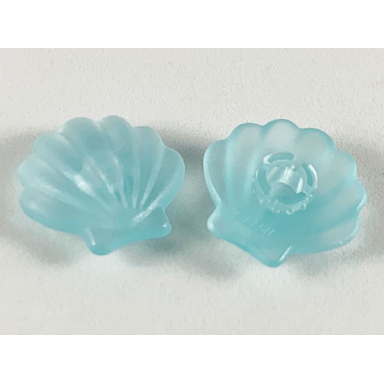 trans-aqua clikits icon shell 2 x 2 with pin