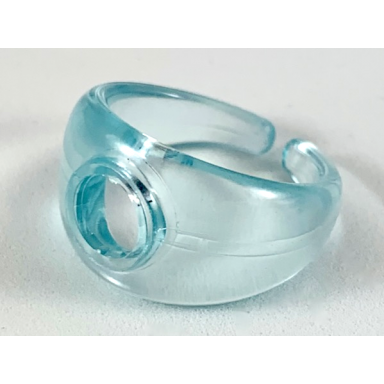 trans-aqua clikits ring wide band with hole child size
