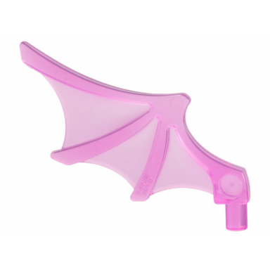 trans-dark pink minifigure wing bat style