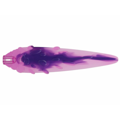 trans-dark pink flame vapor trail with axle hole and ovals with marbled dark purple pattern
