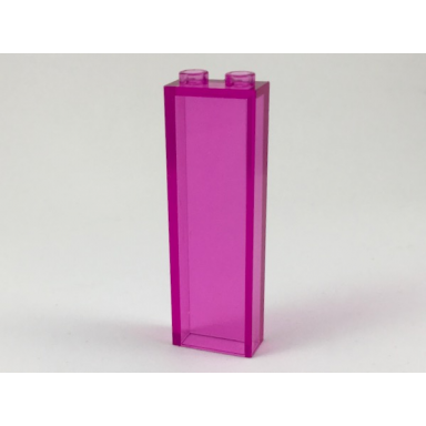trans-dark pink brick 1 x 2 x 5
