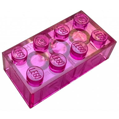 trans-dark pink brick 2 x 4