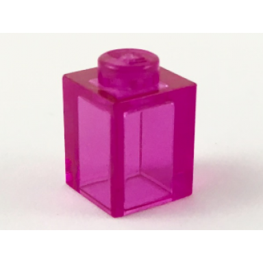 trans-dark pink brick 1 x 1