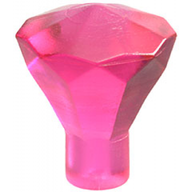 trans-dark pink rock 1 x 1 jewel 24 facet