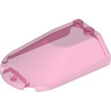 trans-dark pink windscreen 6 x 4 x 1 1 3 canopy sloped sides