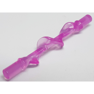 trans-dark pink power burst bolt spiral with bar ends