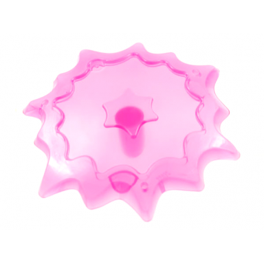 trans-dark pink power burst shield large with bar end