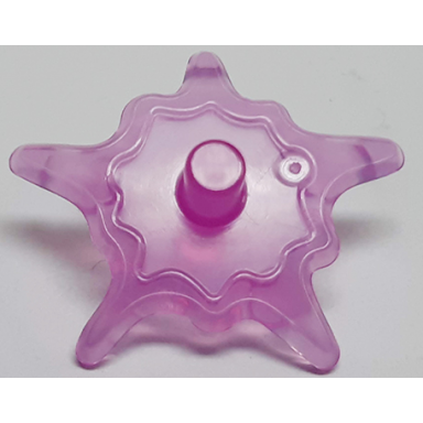 trans-dark pink power burst shield small with bar ends