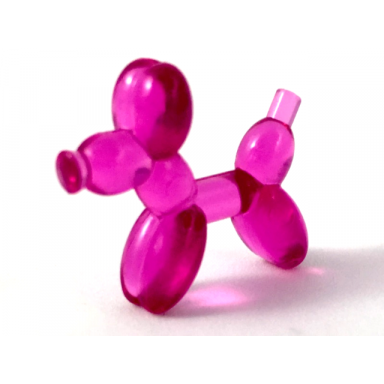 trans-dark pink minifigure utensil balloon dog