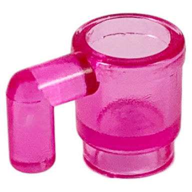 trans-dark pink minifigure utensil cup