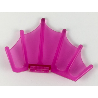trans-dark pink dinosaur sail fin