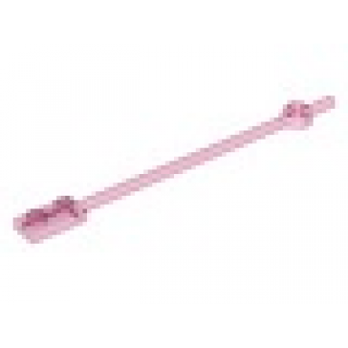 trans-dark pink bar 12l with 1 x 2 plate end solid studs and 1 x 1 round plate end
