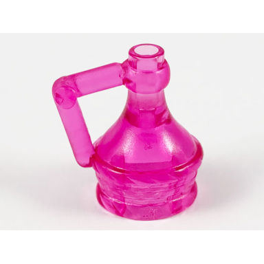 trans-dark pink minifigure utensil flask with handle jug