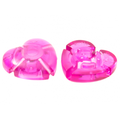 trans-dark pink clikits icon heart 2 x 2 large with hole