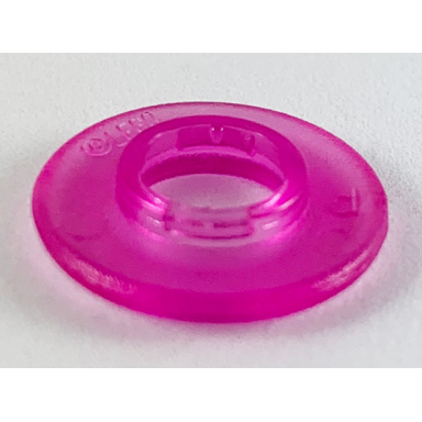 trans-dark pink clikits bead ring thin large with hole with low connector