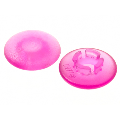 trans-dark pink clikits icon round 2 x 2 small thin with pin