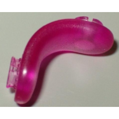 trans-dark pink clikits connector l-bent with 2 pins