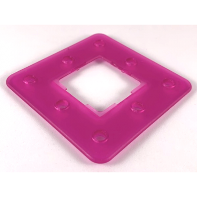 trans-dark pink clikits frame square with 8 holes