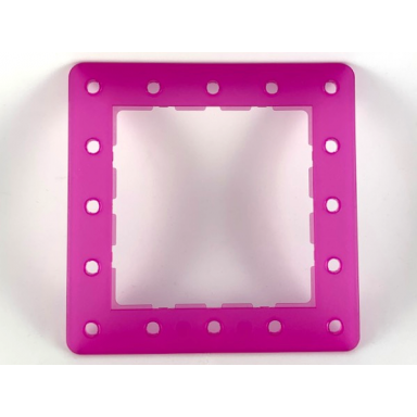 trans-dark pink clikits frame square with 16 holes