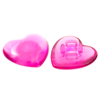 trans-dark pink clikits icon heart 2 x 2 small with pin polished transparent colors only