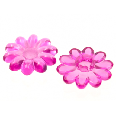 clikits icon flower 10 petals 2 x 2 large with pin polished transparent colors only