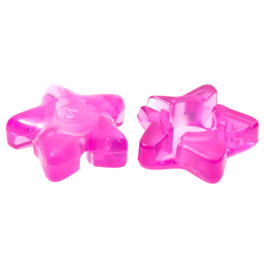 trans-dark pink clikits icon star 2 x 2 small with hole