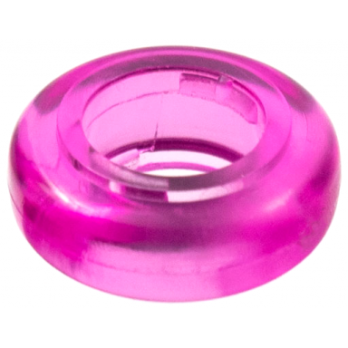 trans-dark pink clikits bead ring thick small with hole