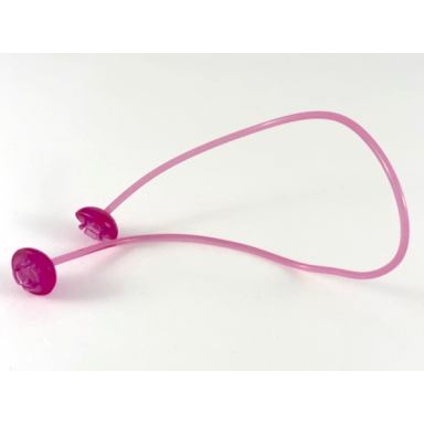trans-dark pink clikits cord jelly string 168mm with 2 same color caps top attachment
