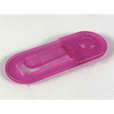trans-dark pink clikits tool paper clip with hole