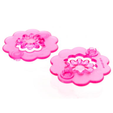 trans-dark pink clikits icon flower 10 petals 4 1 2 x 4 1 2 with 2 pins