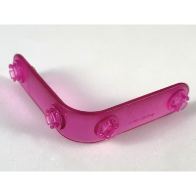 trans-dark pink clikits connector l-bent 6 x 6 with 4 pins