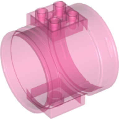 trans-dark pink cylinder tube straight