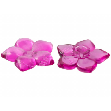 trans-dark pink clikits icon flower 5 pointed petals 2 x 2 large with pin