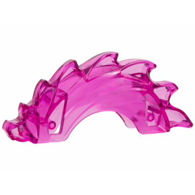 trans-dark pink power burst curved with dragon head and spines