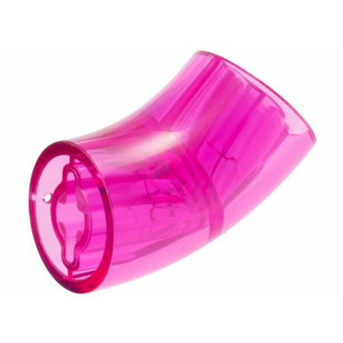 trans-dark pink brick round 2 x 2 d 45 degrees elbow 27.7mm standing height