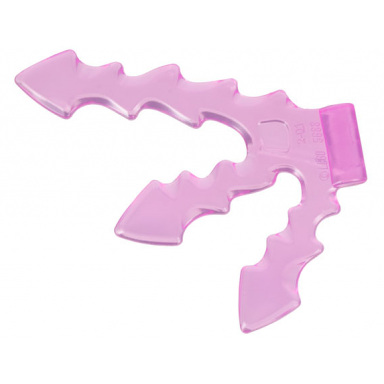 trans-dark pink wave angular triple with bar handle lightning bolt