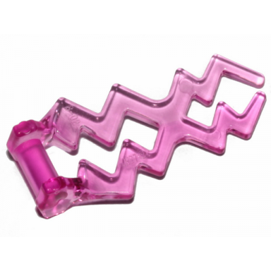trans-dark pink wave angular double with bar handle electric zigzag lightning bolt