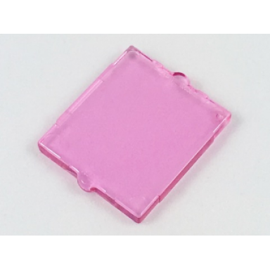 trans-dark pink glass for window 1 x 2 x 2 flat front