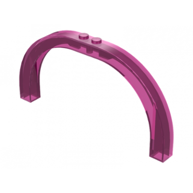 trans-dark pink arch 1 x 12 x 5 curved top